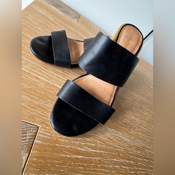 Madewell The Kiera Mule Sandals in True Black Leather - Picture 4 of 16